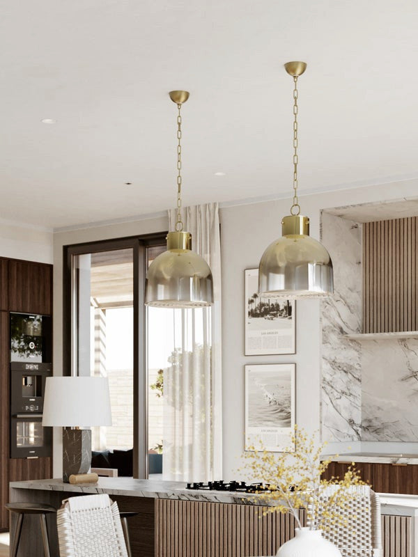 1-Light Pendant, Patina Brass