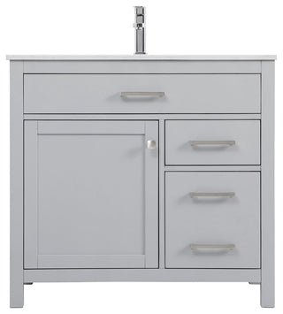 36" Single Bathroom Vanity, Grey