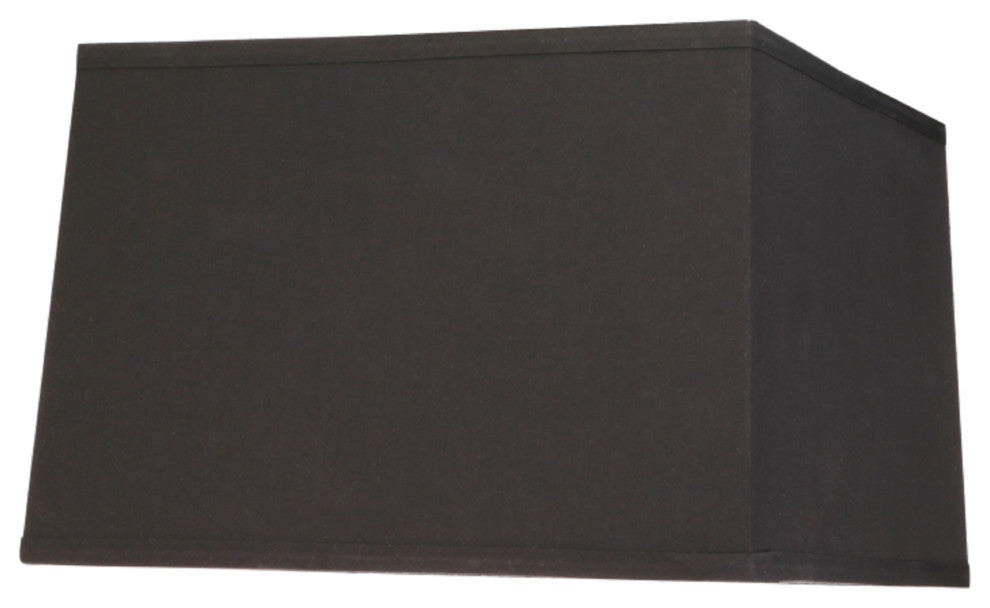 36101 Square Hardback Shaped Spider Lamp Shade, Black, 13"+13"x(14"+14"x9-1/2"