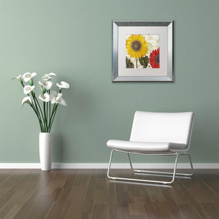 Color Bakery 'Sundresses I' Matted Framed Art, Silver Frame, White Mat, 11x11