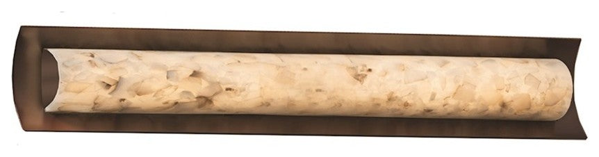Justice Design Alabaster Rocks Lineate LED Bath Bar, Dark Bronze, 30"