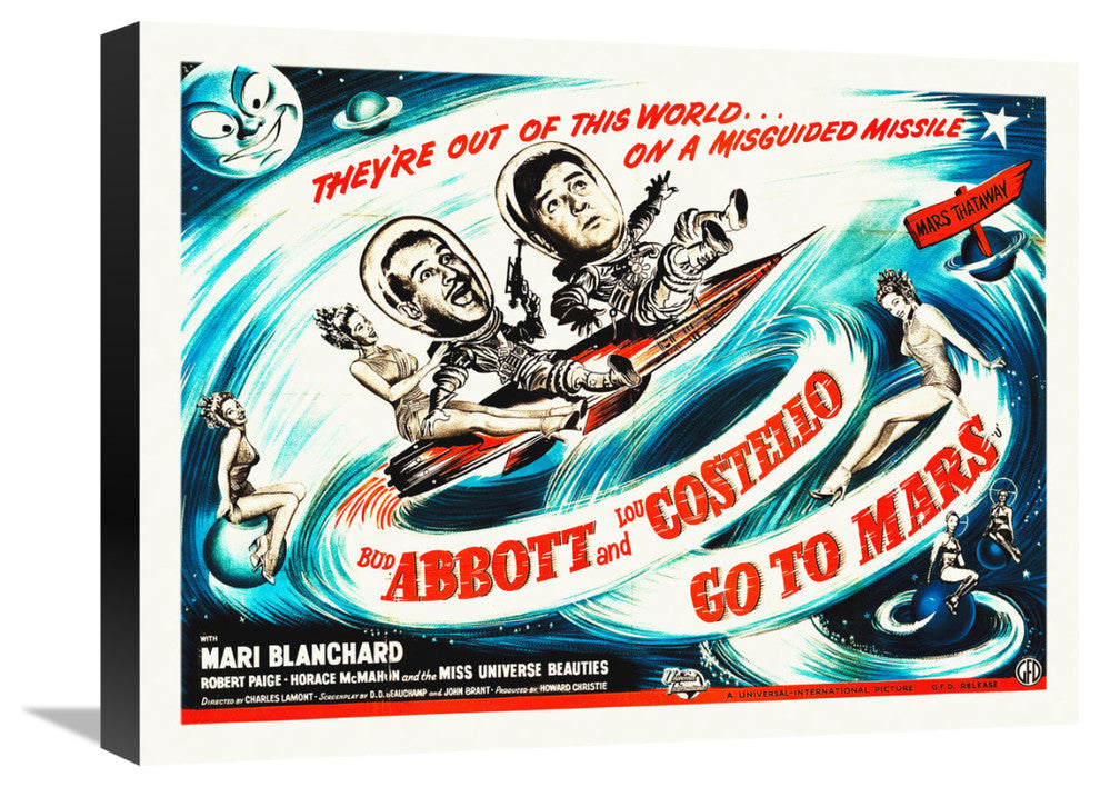 "Abbott & Costello - Go To Mars" Canvas by Hollywood Photo Archive, 22x17"