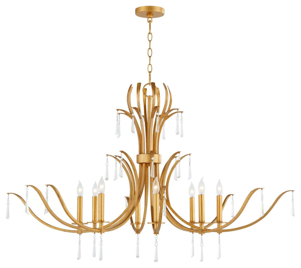 Quorum International 620-8 Majesty 8 Light 45"W Taper Candle - Matte Black