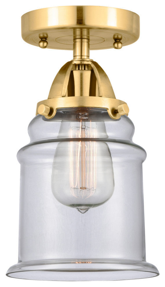 Innovations 288-1C-SG-G182 Canton 1 Light 6" Semi-Flush Mount, Satin Gold