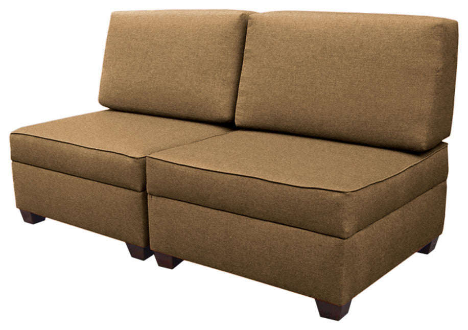 Duobed Storage Sofa Bed, 36"x72", Mocha