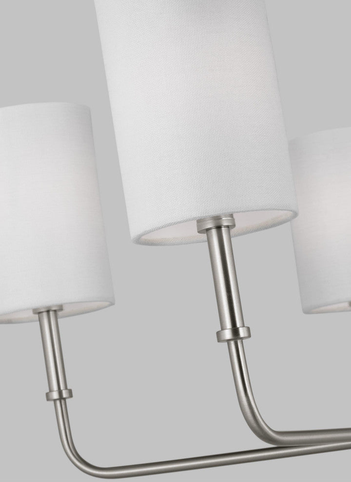 Foxdale Five Light Chandelier, Brushed Nickel