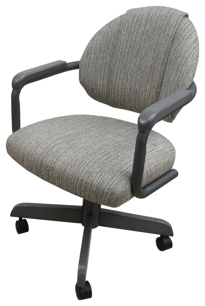 Swivel Tilt Kitchen Caster Chair with Wheels M-79, Bluesky, Gray