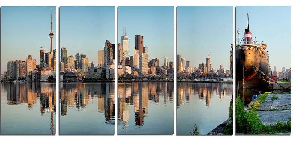 "Toronto City Skyline Panorama" Photograph Print, 5 Panel