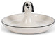 7.13" Black and White Porcela" Dog Themed Ring Dish