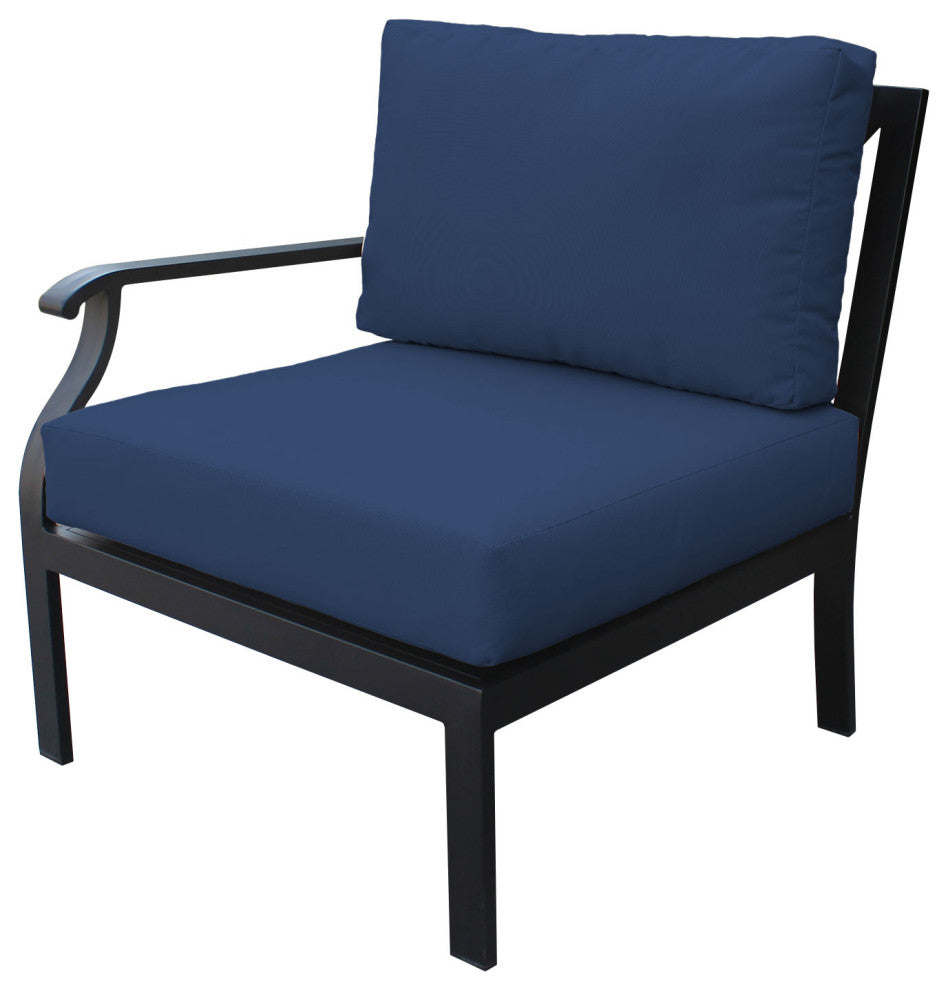 kathy ireland Madison Ave. 5 Piece Aluminum Patio Furniture Set 05a, Midnight