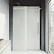 VIGO Elan 56" to 60" W x 74" H Frameless Sliding Shower Door, Stainless Steel, Right, Frosted Glass