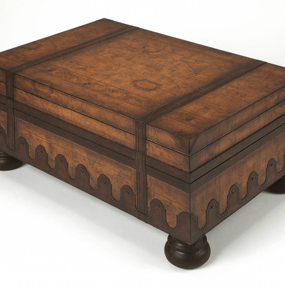 Old World Vintage Style Map Coffee Table