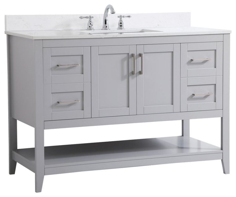 Elegant Decor Aubrey Bathroom Vanity Grey