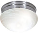 2 Light 10" Flush Mount Medium Alabaster Mushroom