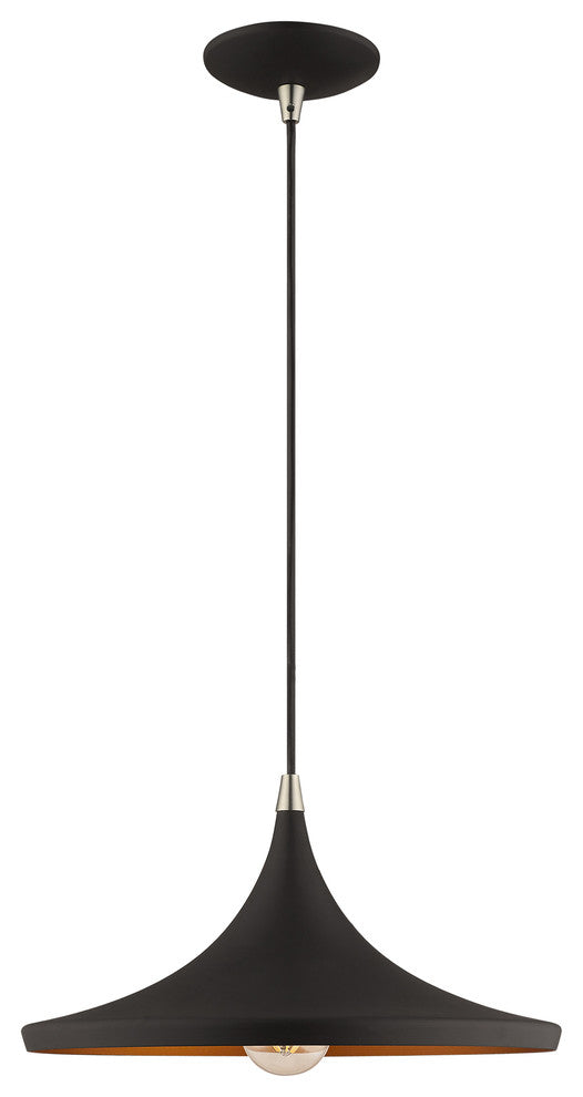 Livex Lighting Black 1-Light Mini Pendant