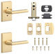 Rustic Series Logan Passage Lever, Satin Brass