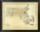 "State of Massachusetts, 1795" Framed Canvas Giclee by Mathew Carey, 34x28"