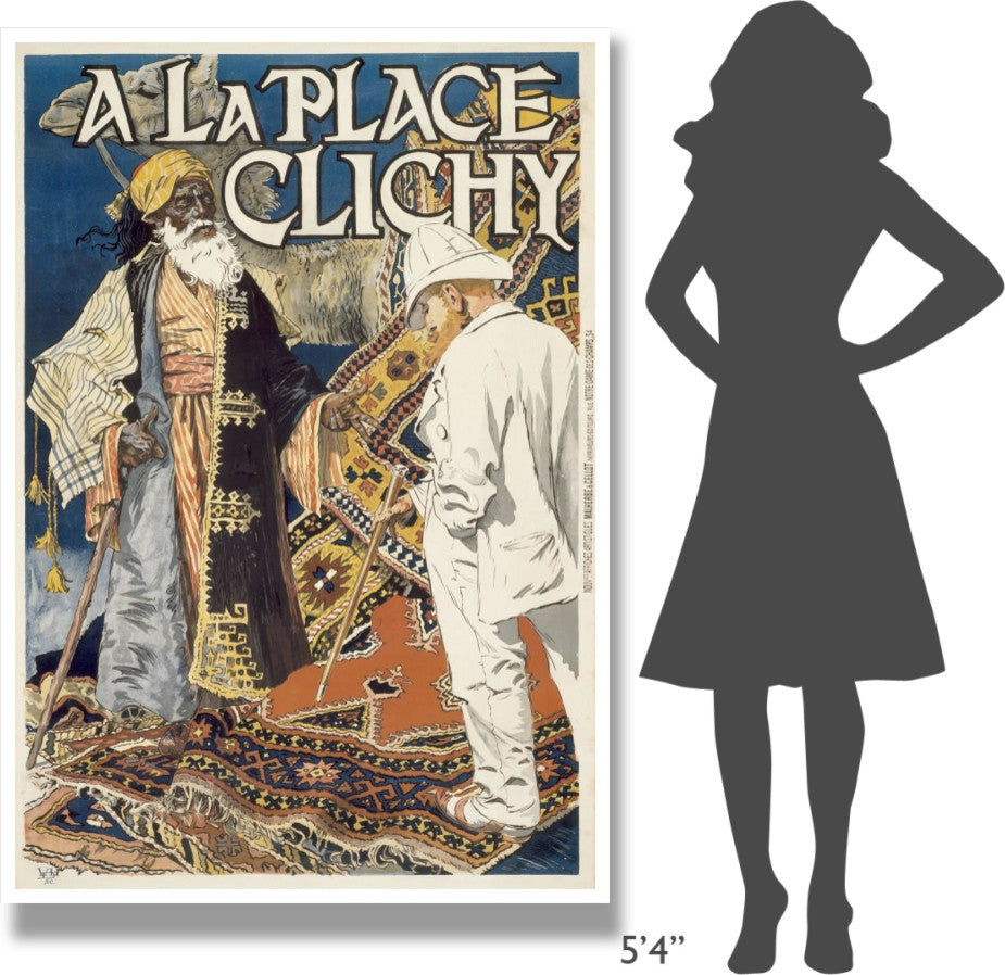 "A la Place Clichy" Digital Paper Print by Eugene Samuel Grasset, 42"x62"
