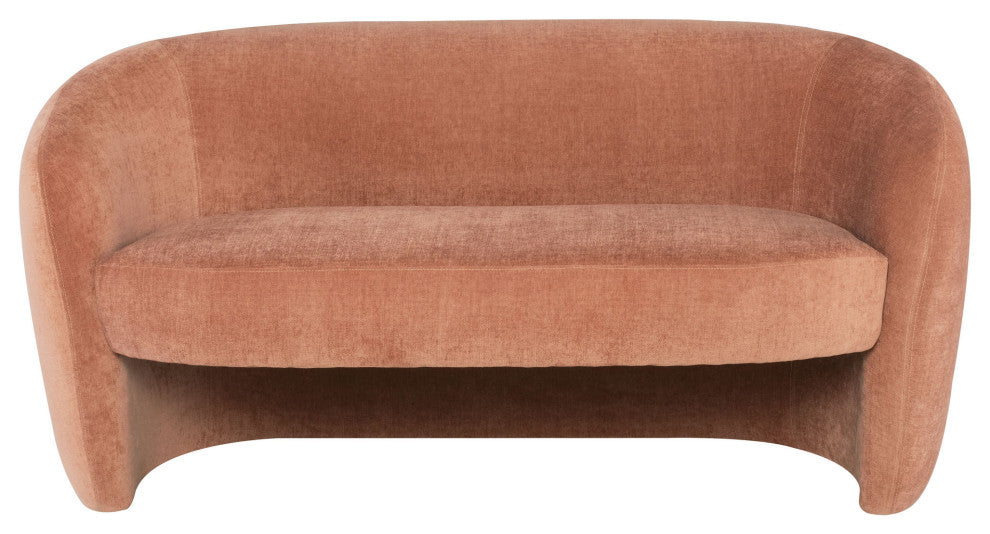 Clementine Nectarine Fabric Double Seat Sofa
