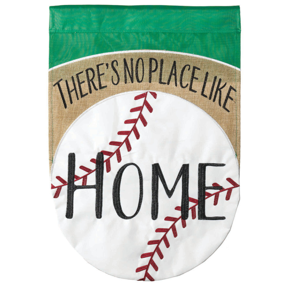 Flag  Double Applique  No Place Like Home Burlap  Garden