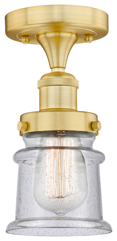 Innovations Lighting 616-1F-10-6 Canton Semi-Flush Canton 6"W - Black Antique