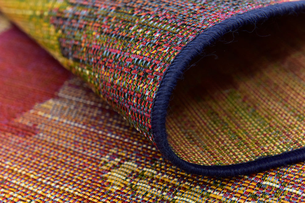 Unique Loom Multicolored Azera Outdoor 4' 0 x 6' 0 Area Rug