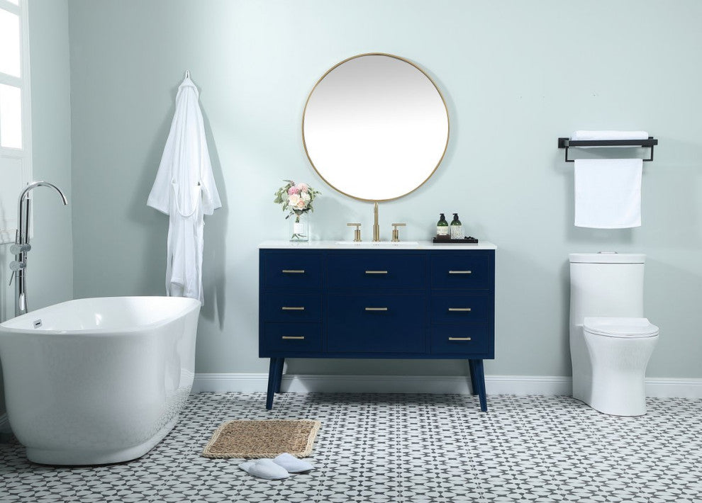 Home Living 48" Bathroom Vanity, Blue