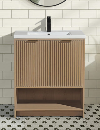 Ari Kitchen and Bath San Diego Bath Vanity, Oak, 30", Freestanding