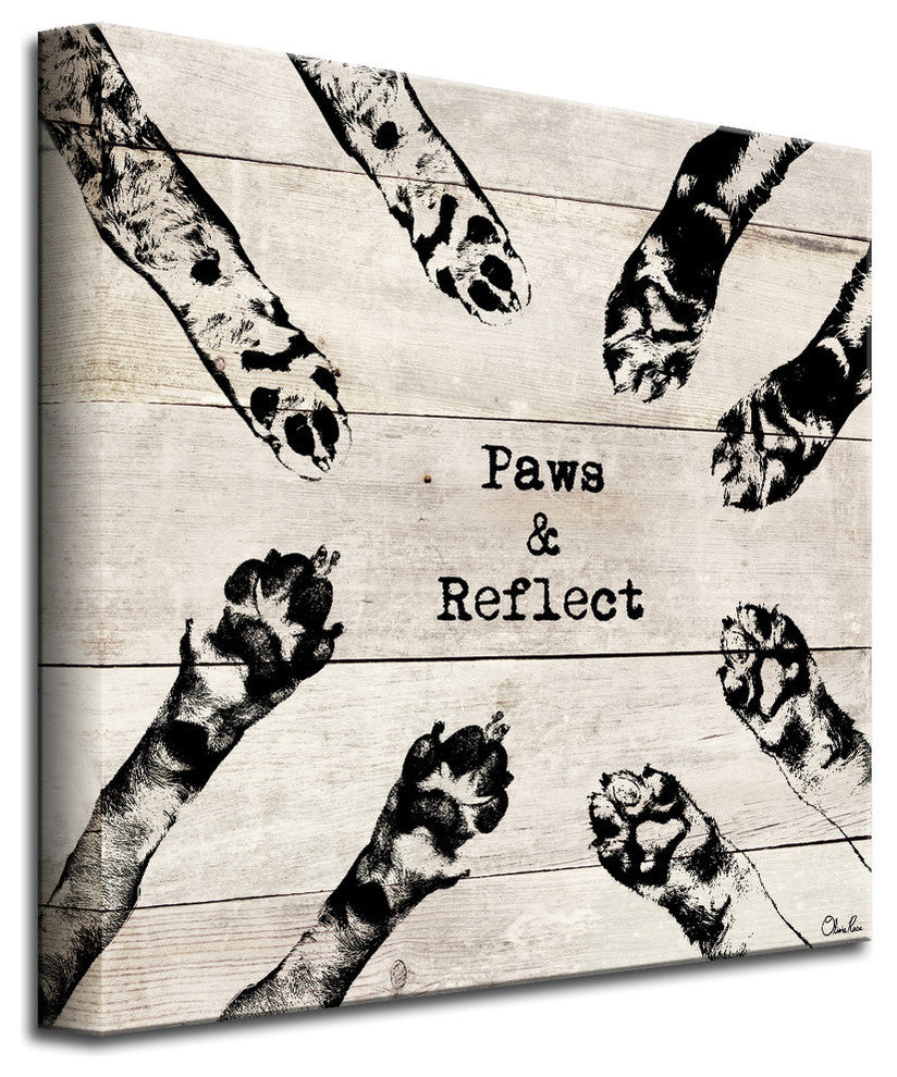 Ready2HangArt 'Paws Reflect' Wrapped Canvas Pet Wall Art, 30"x30"