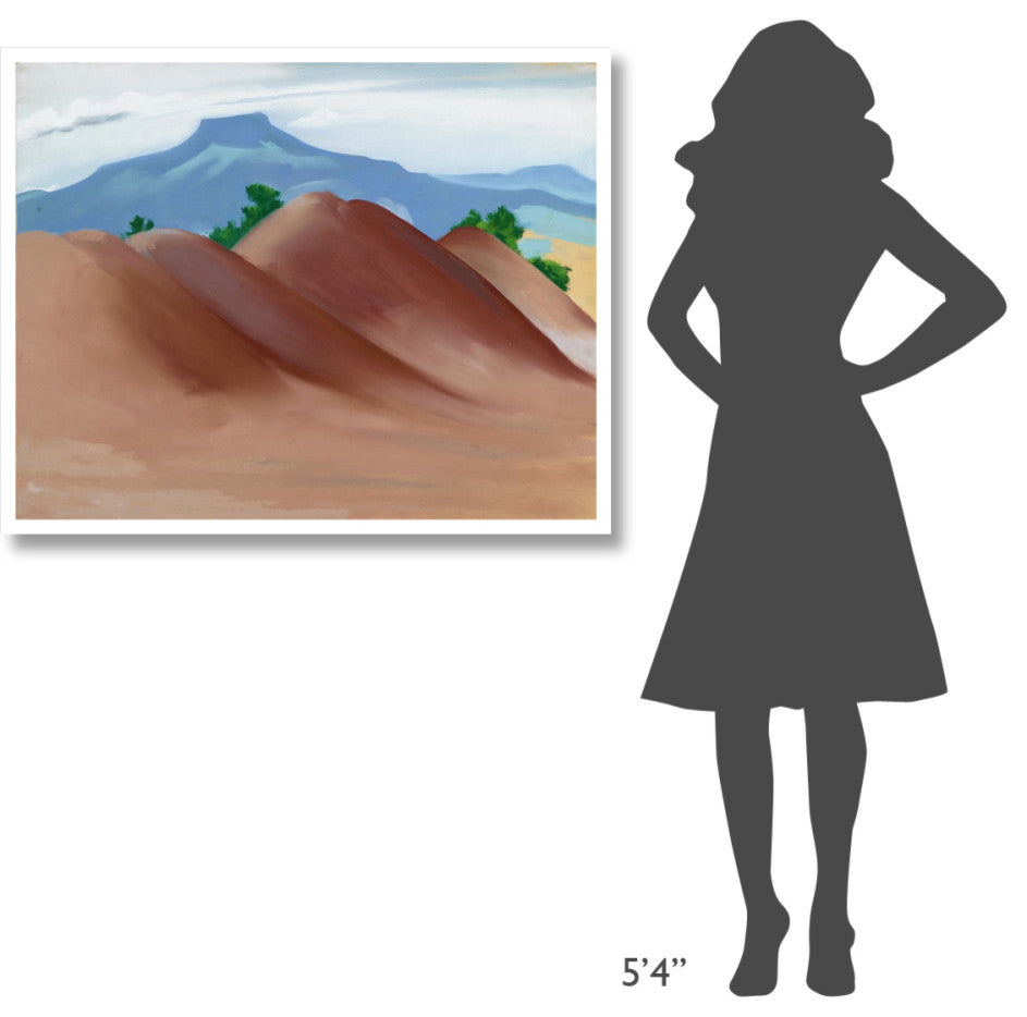 "Red Hills with the Pedernal, 1936" Print by Georgia O'Keeffe, 42"x34"