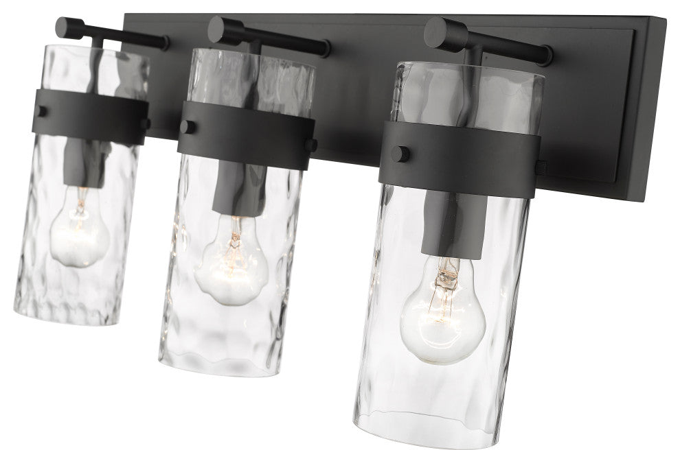 Zlite 3035-3V-MB 3-Light Vanity, Clear