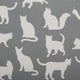 Polyester Pet Bin Cats Meow Gray Rectangle Large 17.5x12x15