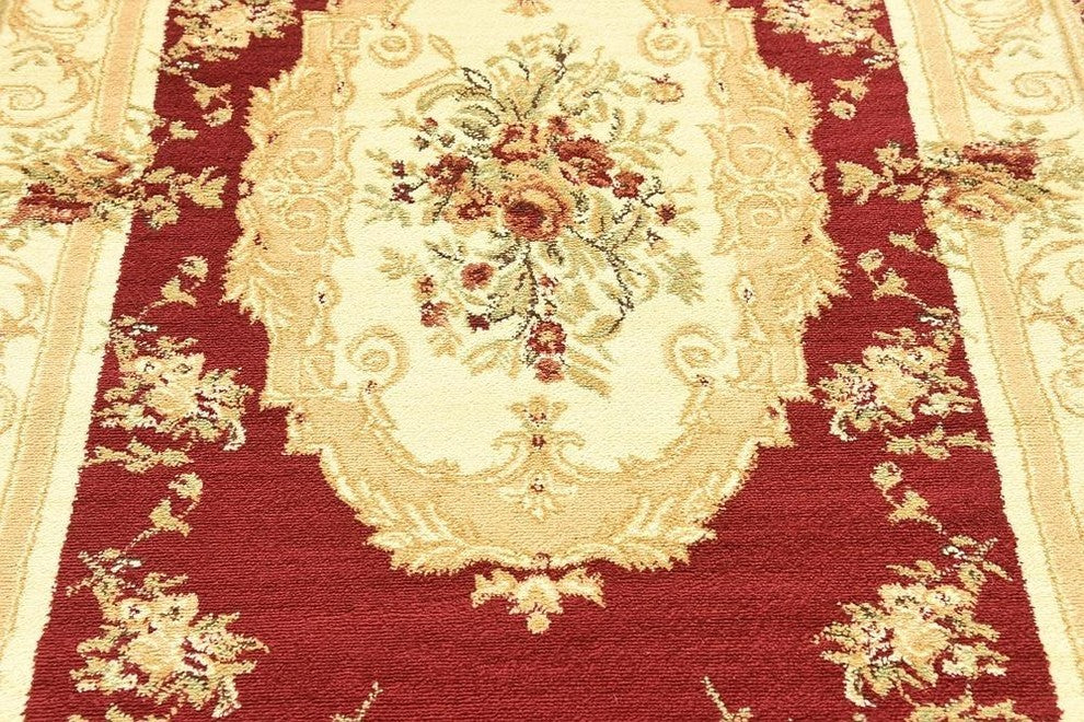 Unique Loom Red Henry Versailles 4' 0 x 6' 0 Area Rug