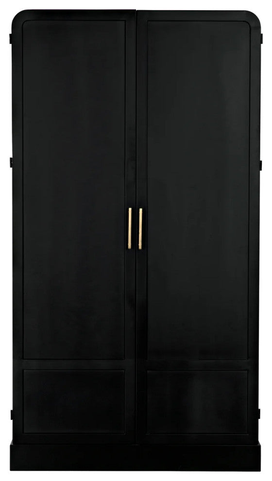 NOIR Furniture - Tresor Hutch in Matte Black - GHUT152MTB