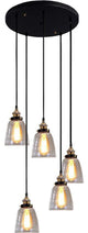 HomeRoots Lori 5-light Adjustable Cord Edison Lamp With Bulbs