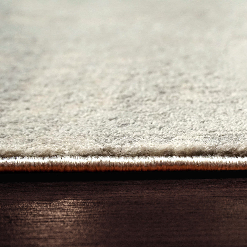 Castilla Cream And Silver Area Rug, 6.7'x9.6'