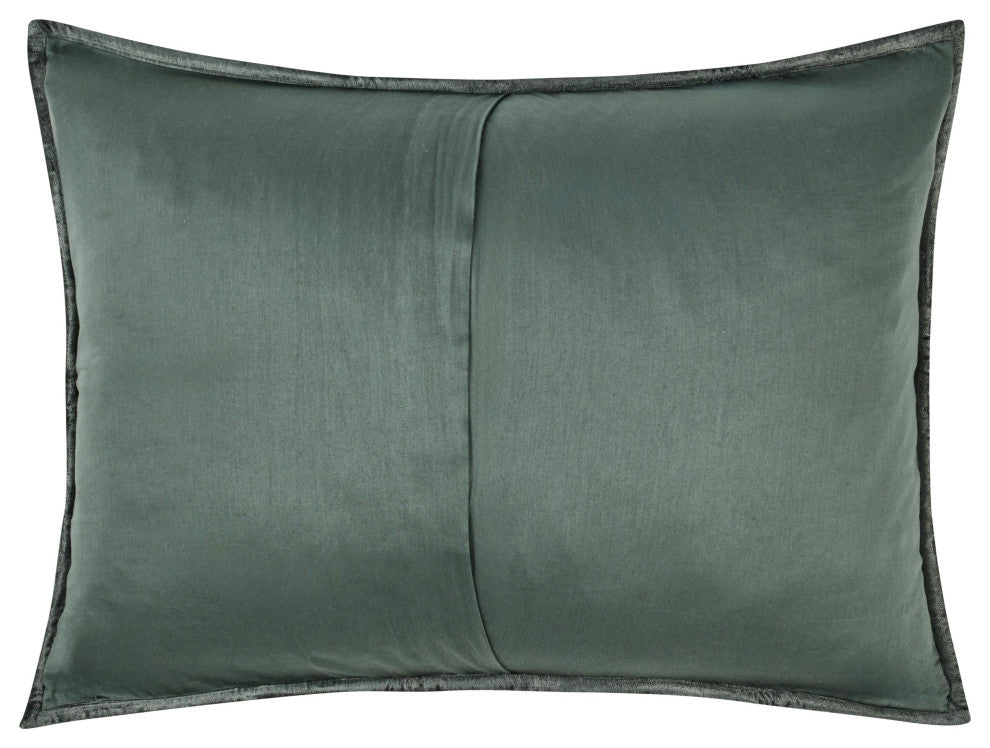 Dimitry Velvet Sham in Bay Green by Kosas Home, Bay Green, Standard Sham