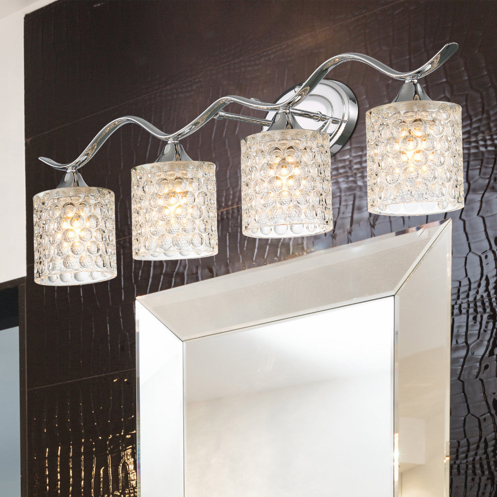 4-Light Dimmable Polished Chrome Vanity Light