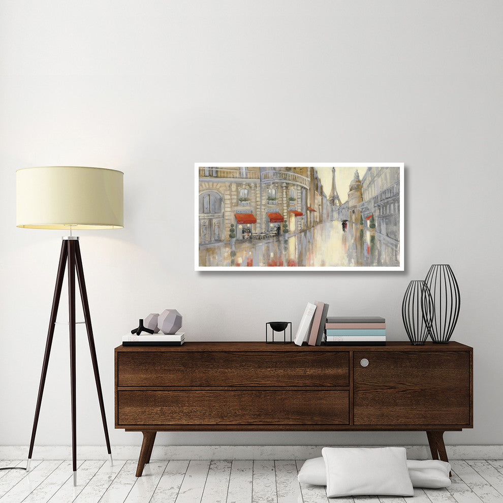 "Touring Paris Couple" Digital Paper Print by Julia Purinton, 50"x26"