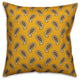 Paisley Pattern, Yellow Outdoor Throw Pillow, 16"x16"