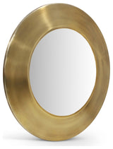 Sphere Iron Frame Mirror, Gold, 24" W x 2" D x 24" H