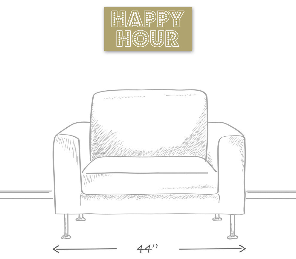 Happy Hour - Green 10x20 Canvas Wall Art