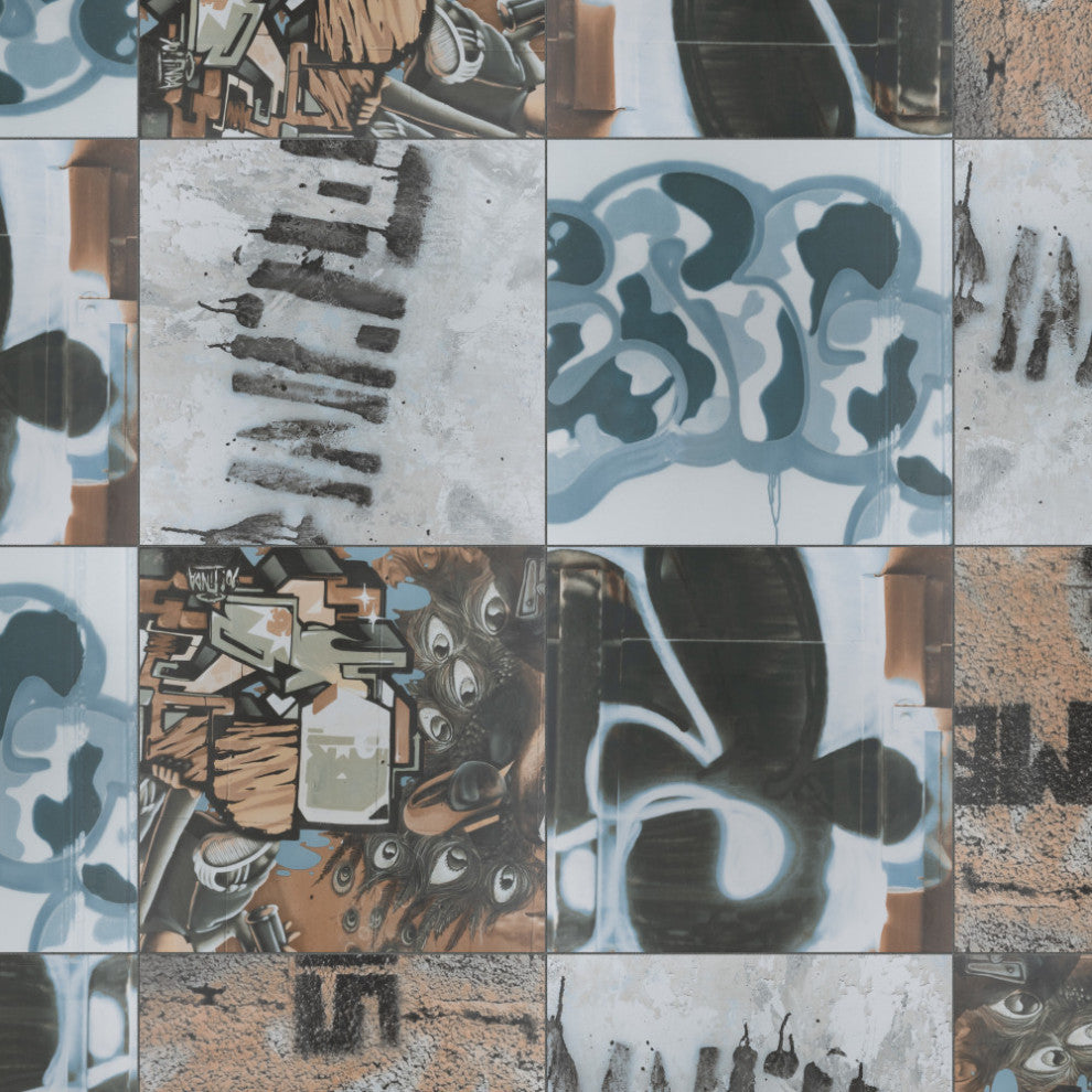 Urban Art Matte Ceramic Floor and Wall Tile