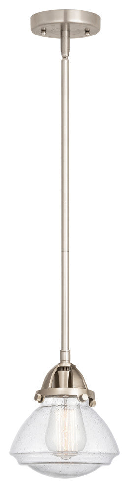 Olean Mini Pendant, Brushed Satin Nickel, Seedy, Seedy
