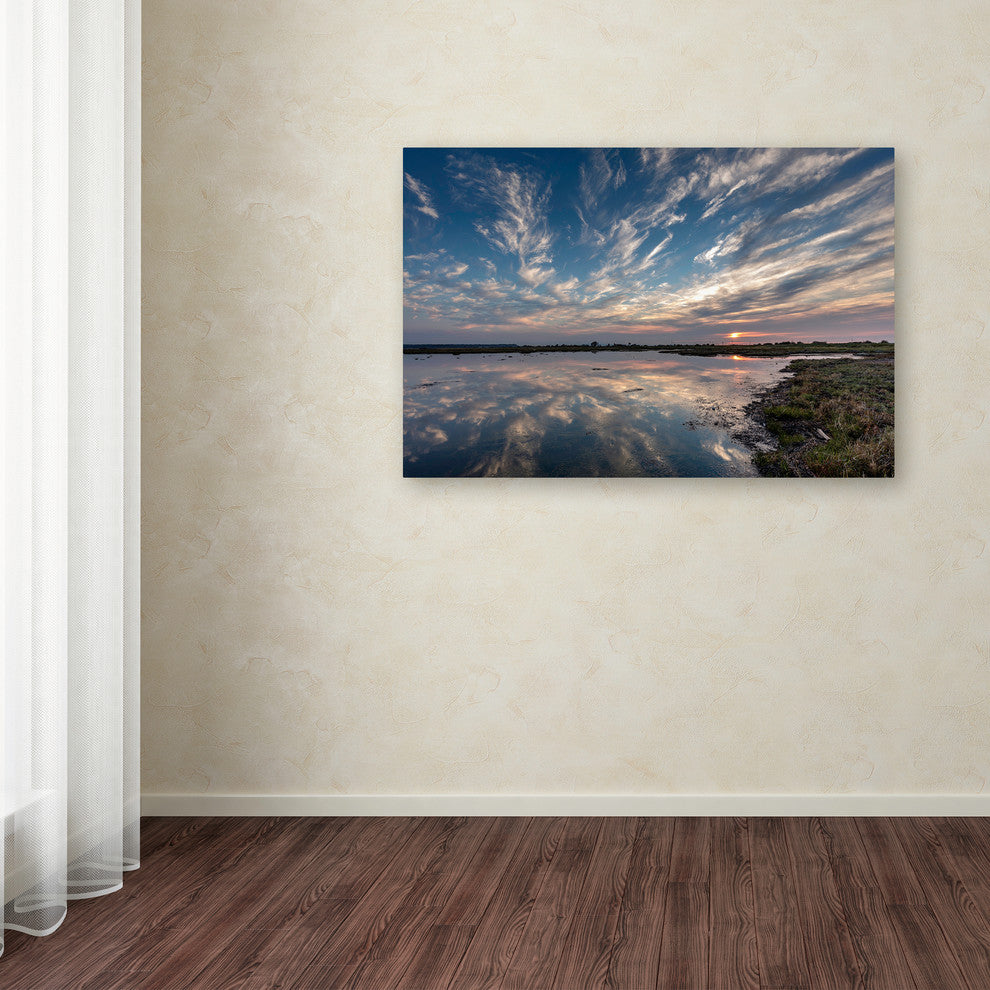 Pierre Leclerc 'Boundary Bay Sunset' Canvas Art, 24x16