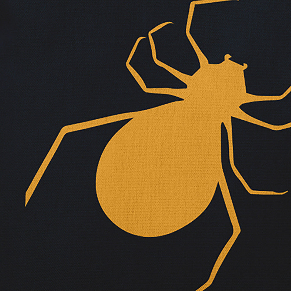 Halloween Spiders Accent Pillow, Golden Mustard, 26"x26"