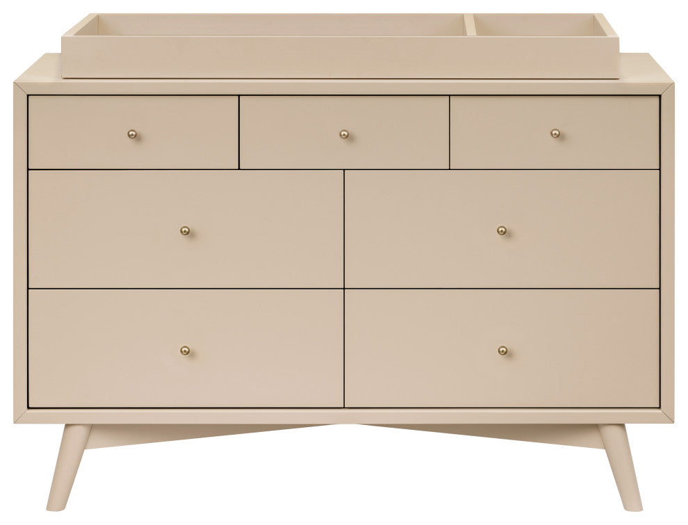 Palma 7-Drawer Assembled Double Dresser, Taupe