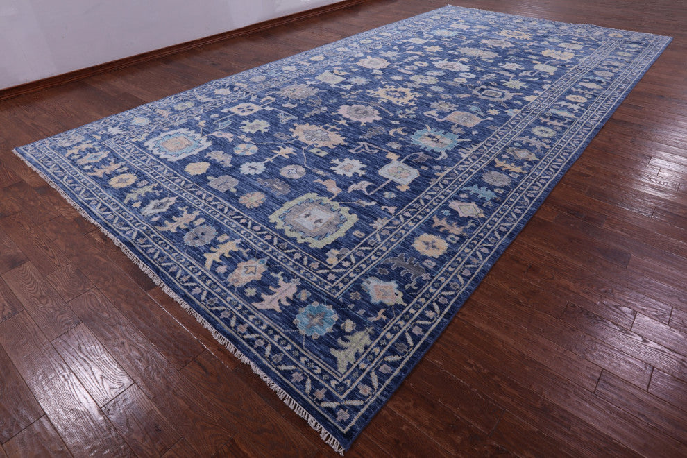 Turkish Oushak Handmade Wool Rug 10' 0" X 20' 1" - Q13395