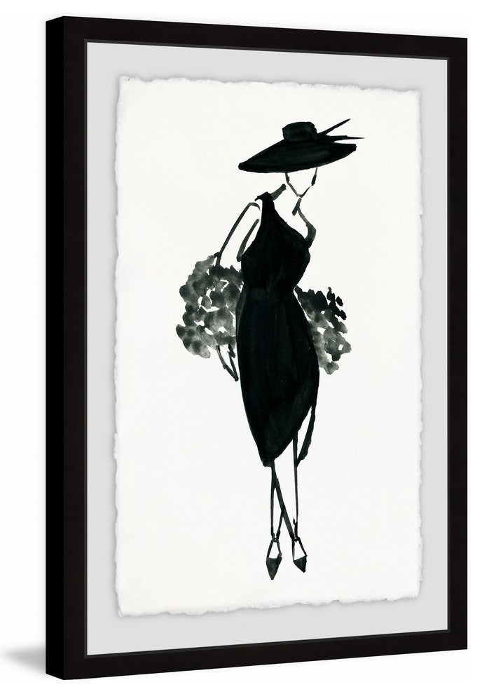 "Perfect in Black" Framed Painting Print, 24"x36"