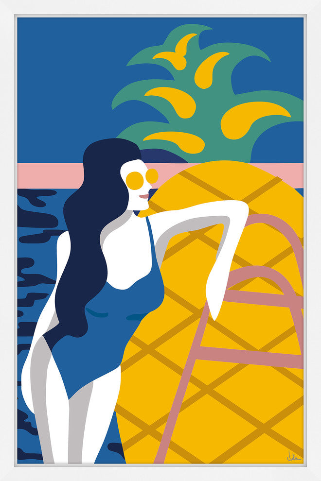 "Summer Holiday" Framed Painting Print, 12"x18"